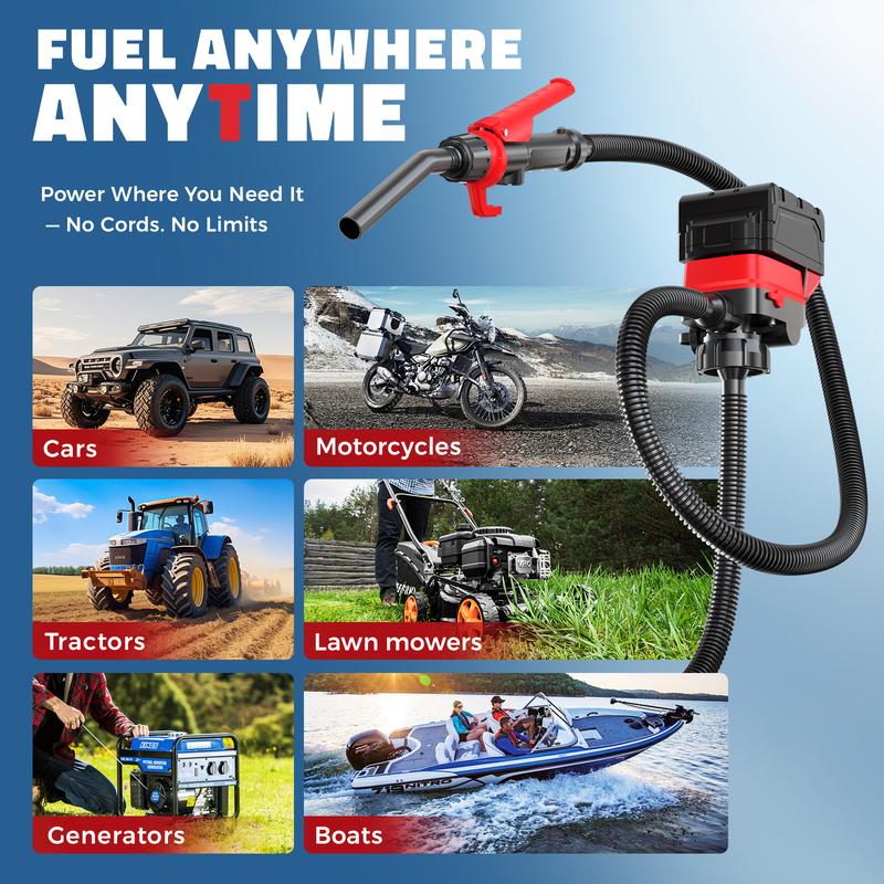 🔥Cordless Fuel Transfer Pump Compatible | with DeWalt 20V & Milwaukee 18V Batteries
